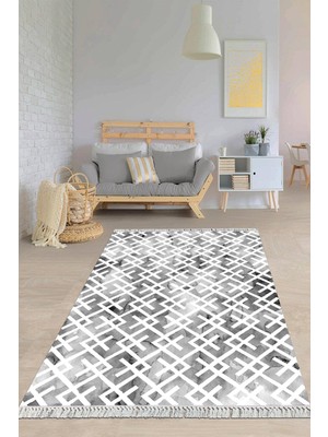 Viyana Home Dijital Baskılı Kaymaz Taban Yıkanabilir Modern Salon Halısı Mutfak Halısı Yolluk VH-HY-822