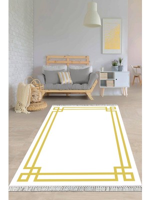 Viyana Home Dijital Baskılı Kaymaz Taban Yıkanabilir Çerçeveli Salon Halısı Mutfak Halısı Yolluk VH-HY-1013