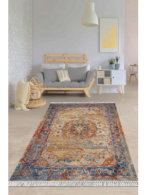 Viyana Home Dijital Baskılı Kaymaz Taban Yıkanabilir Modern Salon Halısı Mutfak Halısı Yolluk VH-HY-1254