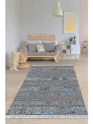 Viyana Home Dijital Baskılı Kaymaz Taban Yıkanabilir Modern Salon Halısı Mutfak Halısı Yolluk VH-HY-1272