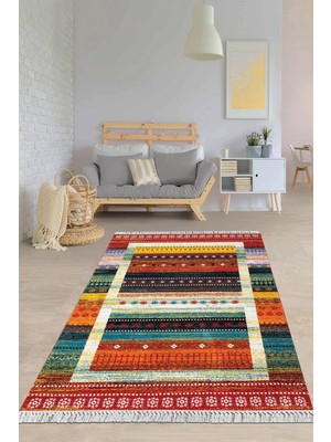 Viyana Home Dijital Baskılı Kaymaz Taban Yıkanabilir Modern Salon Halısı Mutfak Halısı Yolluk VH-HY-1051