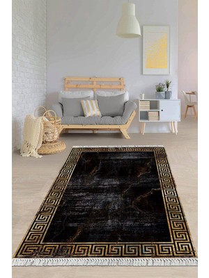 Viyana Home Dijital Baskılı Kaymaz Taban Yıkanabilir Çerçeveli Salon Halısı Mutfak Halısı Yolluk VH-HY-1259
