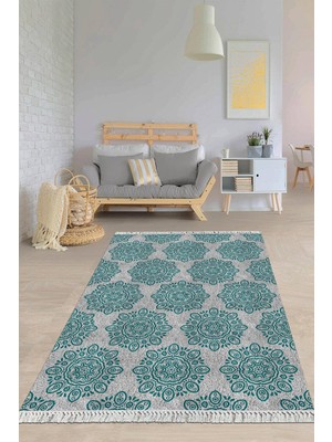 Viyana Home Dijital Baskılı Kaymaz Taban Yıkanabilir Modern Salon Halısı Mutfak Halısı Yolluk VH-HY-1231