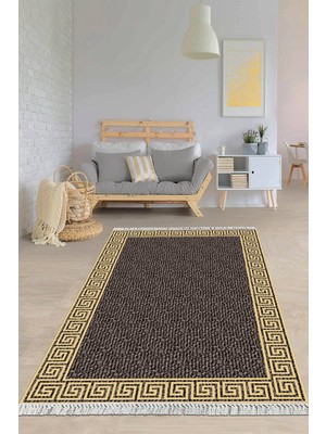 Viyana Home Dijital Baskılı Kaymaz Taban Yıkanabilir Çerçeveli Salon Halısı Mutfak Halısı Yolluk VH-HY-1395