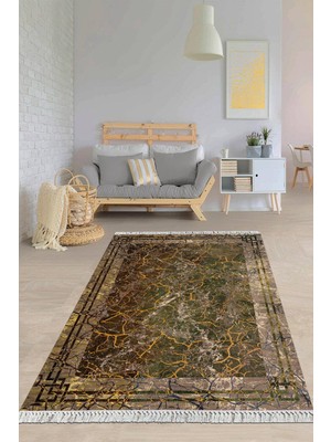 Viyana Home Dijital Baskılı Kaymaz Taban Yıkanabilir Modern Salon Halısı Mutfak Halısı Yolluk VH-HY-1305