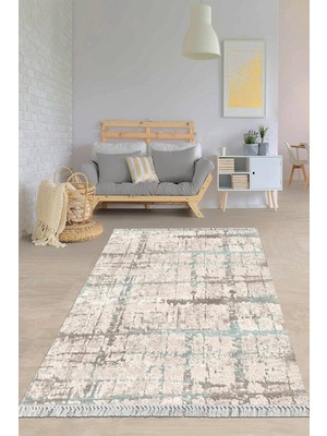 Viyana Home Dijital Baskılı Kaymaz Taban Yıkanabilir Modern Salon Halısı Mutfak Halısı Yolluk VH-HY-809