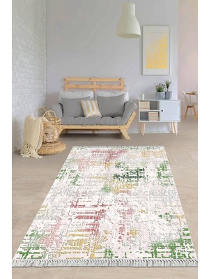 Viyana Home Dijital Baskılı Kaymaz Taban Yıkanabilir Modern Salon Halısı Mutfak Halısı Yolluk VH-HY-943