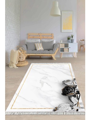 Viyana Home Dijital Baskılı Kaymaz Taban Yıkanabilir Modern Salon Halısı Mutfak Halısı Yolluk VH-HY-1446