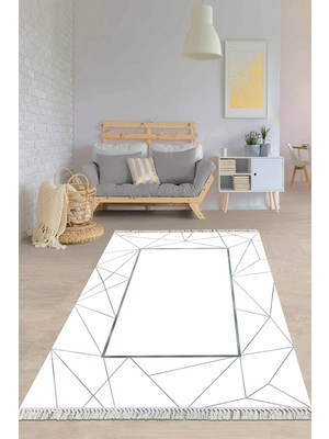 Viyana Home Dijital Baskılı Kaymaz Taban Yıkanabilir Modern Salon Halısı Mutfak Halısı Yolluk VH-HY-994