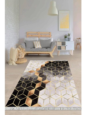 Viyana Home Dijital Baskılı Kaymaz Taban Yıkanabilir Modern Salon Halısı Mutfak Halısı Yolluk VH-HY-1123