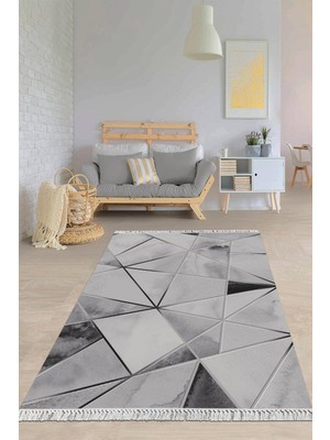 Viyana Home Dijital Baskılı Kaymaz Taban Yıkanabilir Modern Salon Halısı Mutfak Halısı Yolluk VH-HY-1191