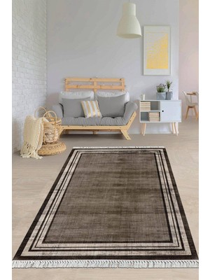 Viyana Home Dijital Baskılı Kaymaz Taban Yıkanabilir Çerçeveli Salon Halısı Mutfak Halısı Yolluk VH-HY-1244