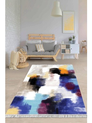 Viyana Home Dijital Baskılı Kaymaz Taban Yıkanabilir Modern Salon Halısı Mutfak Halısı Yolluk VH-HY-827