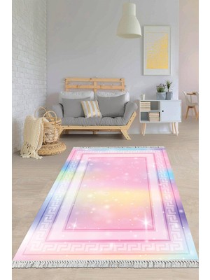 Viyana Home Dijital Baskılı Kaymaz Taban Yıkanabilir Modern Salon Halısı Mutfak Halısı Yolluk VH-HY-1335
