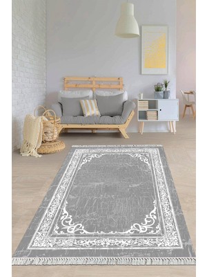 Viyana Home Dijital Baskılı Kaymaz Taban Yıkanabilir Çerçeveli Salon Halısı Mutfak Halısı Yolluk VH-HY-940