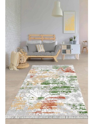 Viyana Home Dijital Baskılı Kaymaz Taban Yıkanabilir Modern Salon Halısı Mutfak Halısı Yolluk VH-HY-935