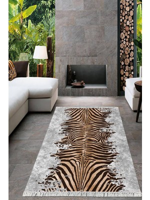 Viyana Home Dijital Baskılı Kaymaz Taban Yıkanabilir Modern Salon Halısı Mutfak Halısı Yolluk VH-HT-1101