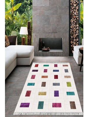 Viyana Home Dijital Baskılı Kaymaz Taban Yıkanabilir Modern Salon Halısı Mutfak Halısı Yolluk VH-HT-1228