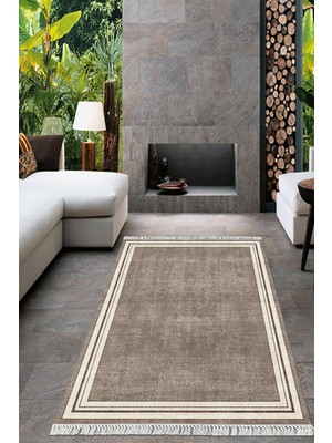 Viyana Home Dijital Baskılı Kaymaz Taban Yıkanabilir Çerçeveli Salon Halısı Mutfak Halısı Yolluk VH-HT-1268