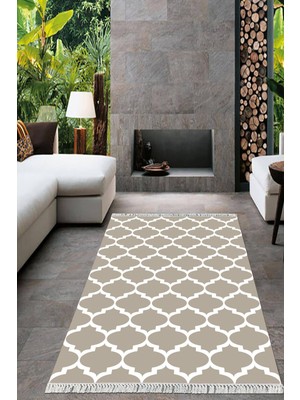 Viyana Home Dijital Baskılı Kaymaz Taban Yıkanabilir Modern Salon Halısı Mutfak Halısı Yolluk VH-HT-1284