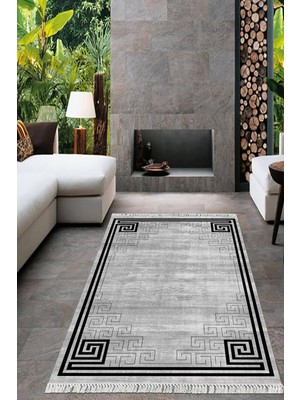 Viyana Home Dijital Baskılı Kaymaz Taban Yıkanabilir Çerçeveli Salon Halısı Mutfak Halısı Yolluk VH-HT-1381
