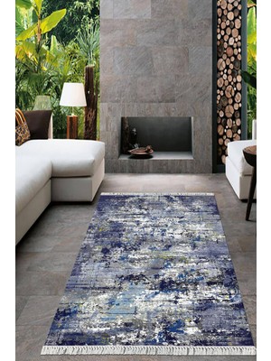 Viyana Home Dijital Baskılı Kaymaz Taban Yıkanabilir Sade Desen Salon Halısı Mutfak Halısı Yolluk VH-HT-1314
