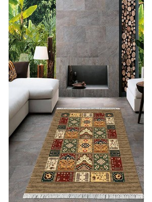 Viyana Home Dijital Baskılı Kaymaz Taban Yıkanabilir Modern Salon Halısı Mutfak Halısı Yolluk VH-HT-1208