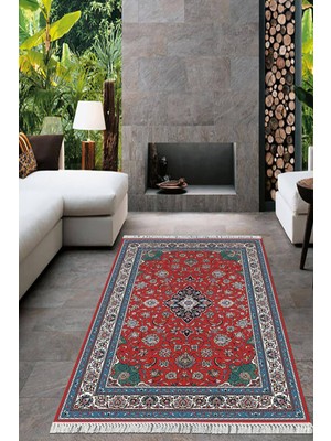 Viyana Home Dijital Baskılı Kaymaz Taban Yıkanabilir Çerçeveli Salon Halısı Mutfak Halısı Yolluk VH-HT-1204