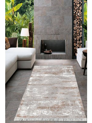 Viyana Home Dijital Baskılı Kaymaz Taban Yıkanabilir Sade Desen Salon Halısı Mutfak Halısı Yolluk VH-HT-1315