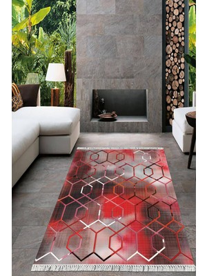 Viyana Home Dijital Baskılı Kaymaz Taban Yıkanabilir Modern Salon Halısı Mutfak Halısı Yolluk VH-HT-1394