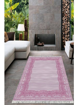 Viyana Home Dijital Baskılı Kaymaz Taban Yıkanabilir Çerçeveli Salon Halısı Mutfak Halısı Yolluk VH-HT-1463