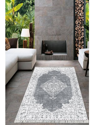 Viyana Home Dijital Baskılı Kaymaz Taban Yıkanabilir Çerçeveli Salon Halısı Mutfak Halısı Yolluk VH-HT-1452
