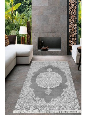 Viyana Home Dijital Baskılı Kaymaz Taban Yıkanabilir Çerçeveli Salon Halısı Mutfak Halısı Yolluk VH-HT-1460