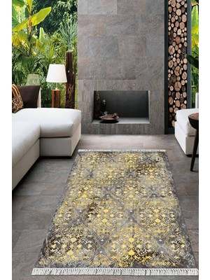 Viyana Home Dijital Baskılı Kaymaz Taban Yıkanabilir Modern Salon Halısı Mutfak Halısı Yolluk VH-HT-377