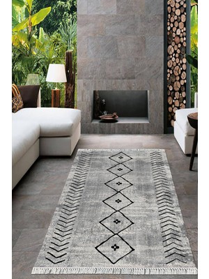 Viyana Home Dijital Baskılı Kaymaz Taban Yıkanabilir Modern Salon Halısı Mutfak Halısı Yolluk VH-HT-962