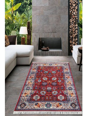 Viyana Home Dijital Baskılı Kaymaz Taban Yıkanabilir Çerçeveli Salon Halısı Mutfak Halısı Yolluk VH-HT-994