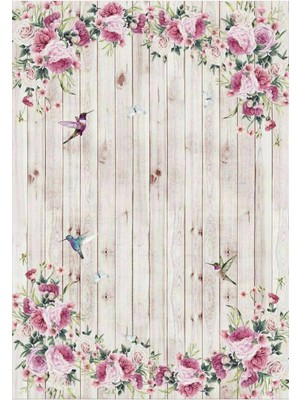 Viyana Home Dijital Baskılı Kaymaz Taban Yıkanabilir Çiçekli Salon Halısı Mutfak Halısı Yolluk Vh-Ht-82