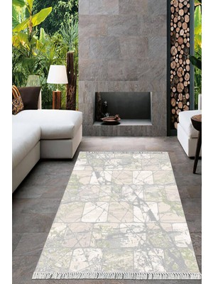 Viyana Home Dijital Baskılı Kaymaz Taban Yıkanabilir Sade Desen Salon Halısı Mutfak Halısı Yolluk Vh-Ht-91