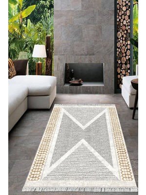 Viyana Home Dijital Baskılı Kaymaz Taban Yıkanabilir Modern Salon Halısı Mutfak Halısı Yolluk VH-HT-170