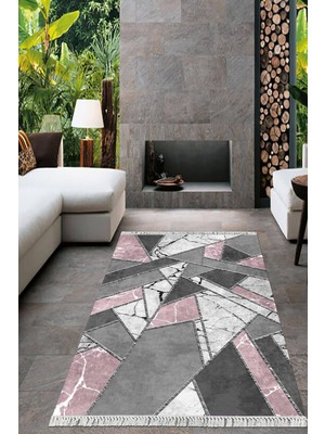 Viyana Home Dijital Baskılı Kaymaz Taban Yıkanabilir Modern Salon Halısı Mutfak Halısı Yolluk VH-HT-166