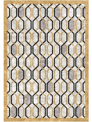 Viyana Home Dijital Baskılı Kaymaz Taban Yıkanabilir Modern Salon Halısı Mutfak Halısı Yolluk VH-HT-195
