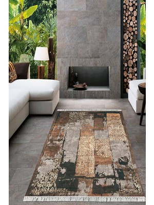 Viyana Home Dijital Baskılı Kaymaz Taban Yıkanabilir Modern Salon Halısı Mutfak Halısı Yolluk VH-HT-194