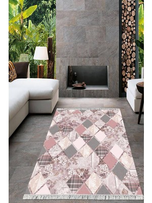 Viyana Home Dijital Baskılı Kaymaz Taban Yıkanabilir Modern Salon Halısı Mutfak Halısı Yolluk VH-HT-201
