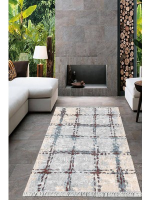 Viyana Home Dijital Baskılı Kaymaz Taban Yıkanabilir Modern Salon Halısı Mutfak Halısı Yolluk VH-HT-262