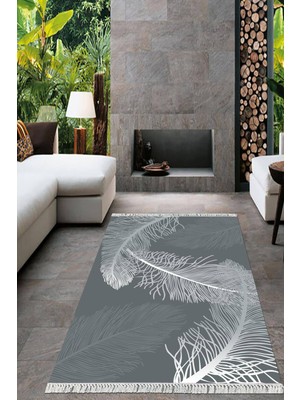 Viyana Home Dijital Baskılı Kaymaz Taban Yıkanabilir Modern Salon Halısı Mutfak Halısı Yolluk VH-HT-313