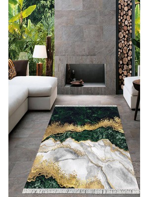 Viyana Home Dijital Baskılı Kaymaz Taban Yıkanabilir Modern Salon Halısı Mutfak Halısı Yolluk VH-HT-321