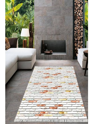 Viyana Home Dijital Baskılı Kaymaz Taban Yıkanabilir Modern Salon Halısı Mutfak Halısı Yolluk VH-HT-331