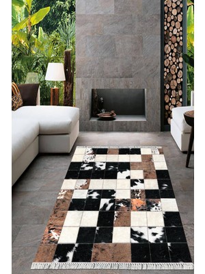 Viyana Home Dijital Baskılı Kaymaz Taban Yıkanabilir Modern Salon Halısı Mutfak Halısı Yolluk VH-HT-346