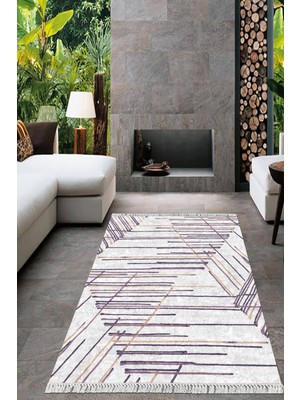 Viyana Home Dijital Baskılı Kaymaz Taban Yıkanabilir Modern Salon Halısı Mutfak Halısı Yolluk VH-HT-354