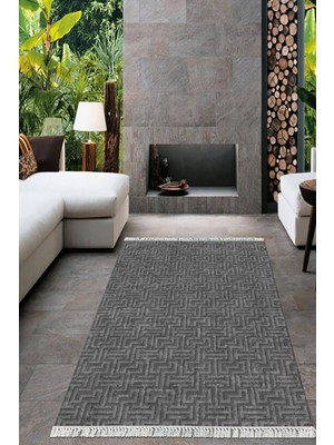 Viyana Home Dijital Baskılı Kaymaz Taban Yıkanabilir Sade Desen Salon Halısı Mutfak Halısı Yolluk VH-HT-410